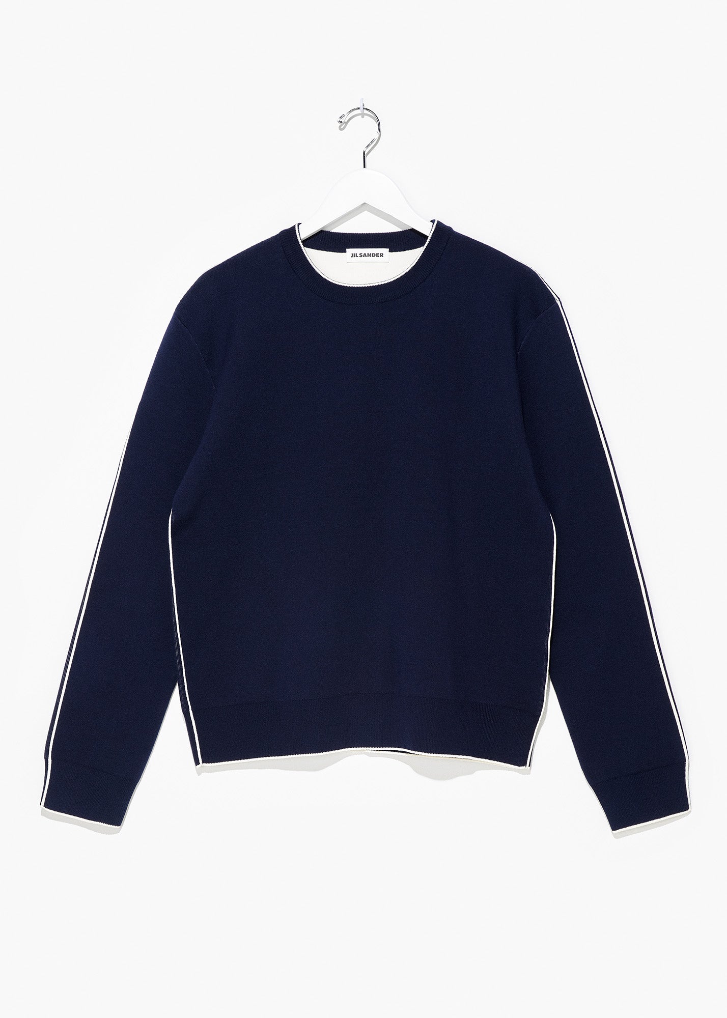 Men's Double Face Knit Sweater Navy - TIINA the STORE