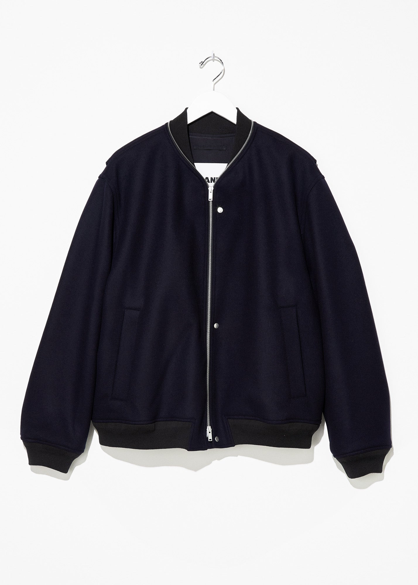 Men's Felted Wool Blouson Navy - TIINA the STORE