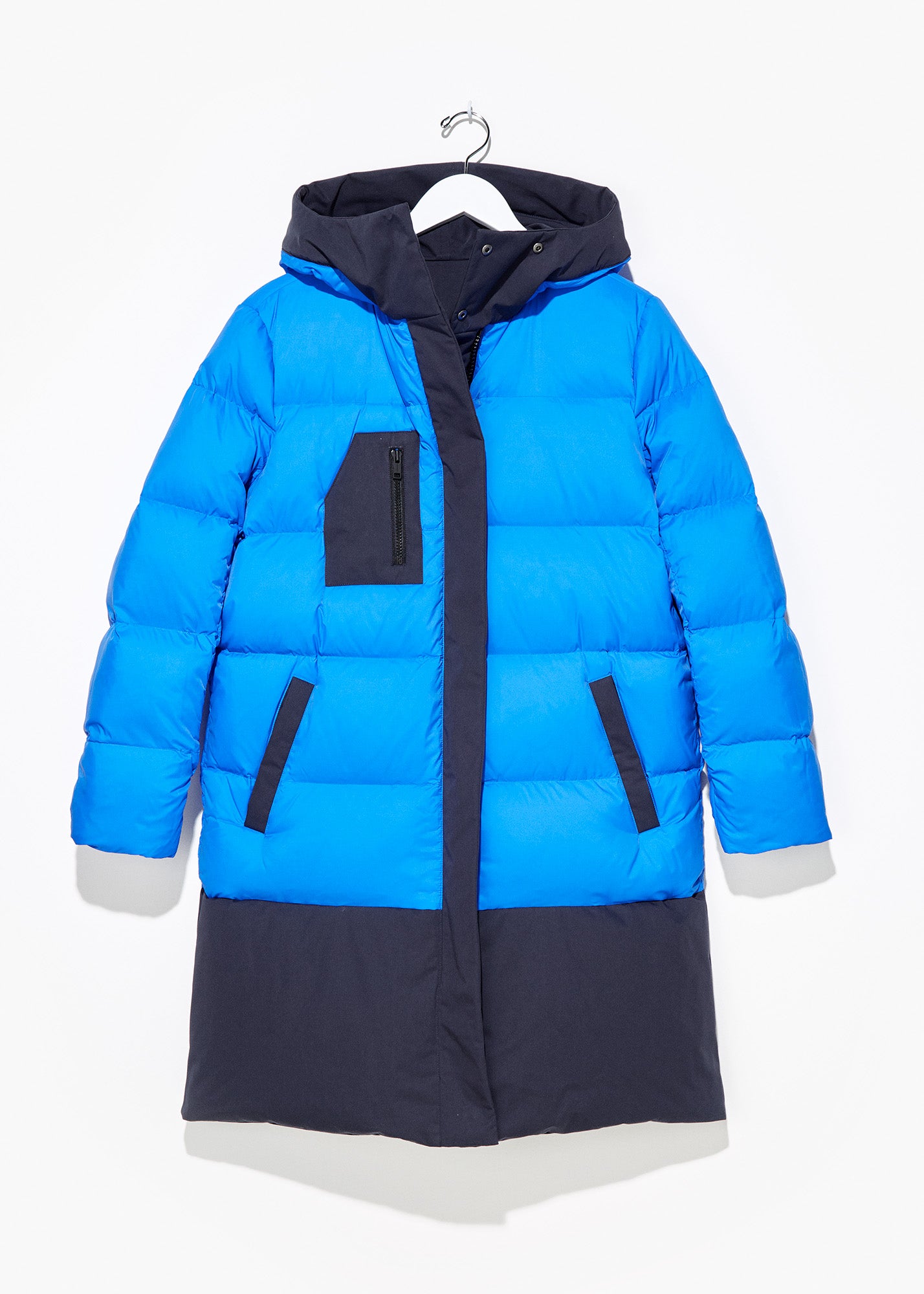 Reversible Down Coat Navy/ Blue - TIINA the STORE