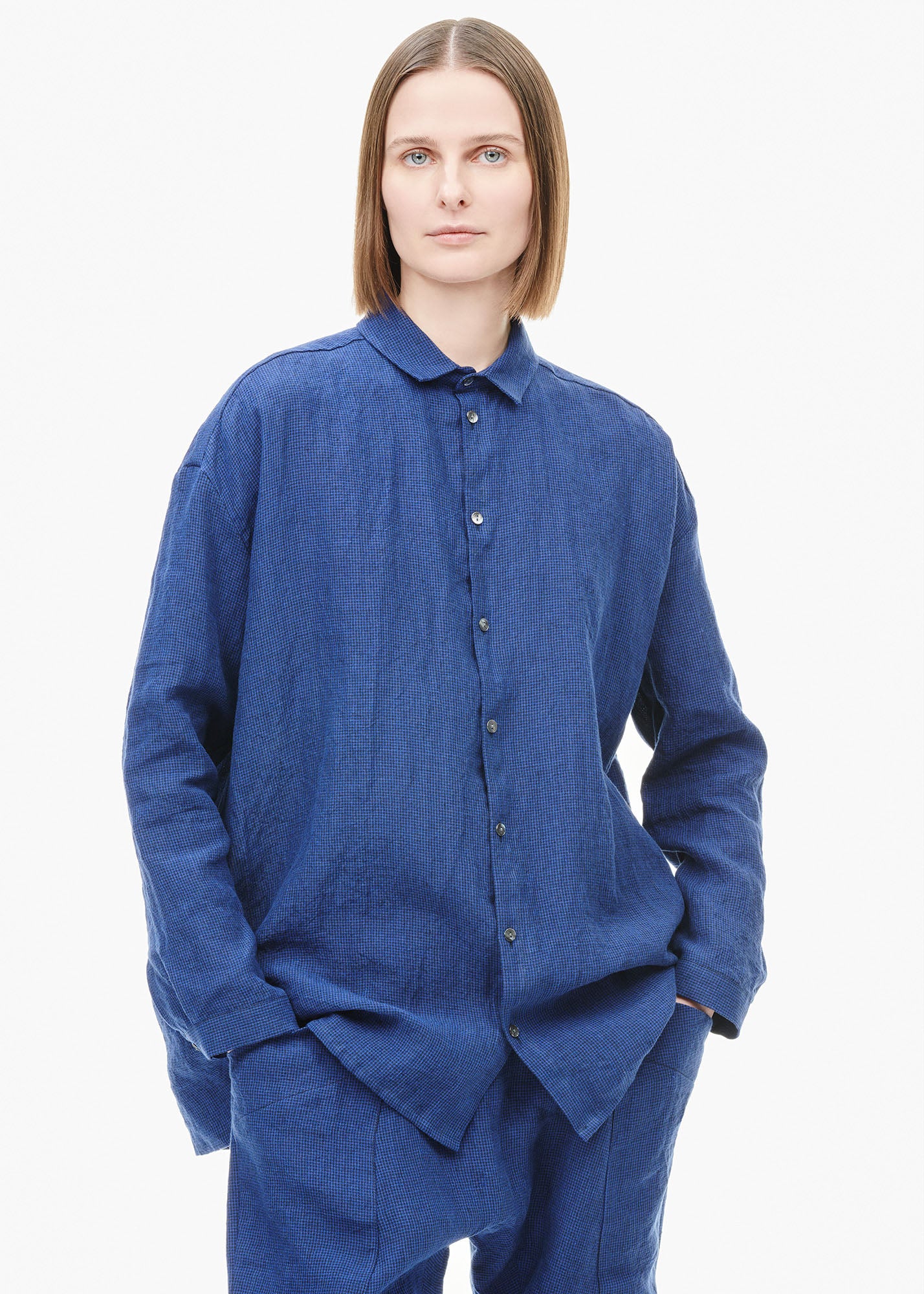 The Draughtsman Shirt Work Blue - TIINA the STORE